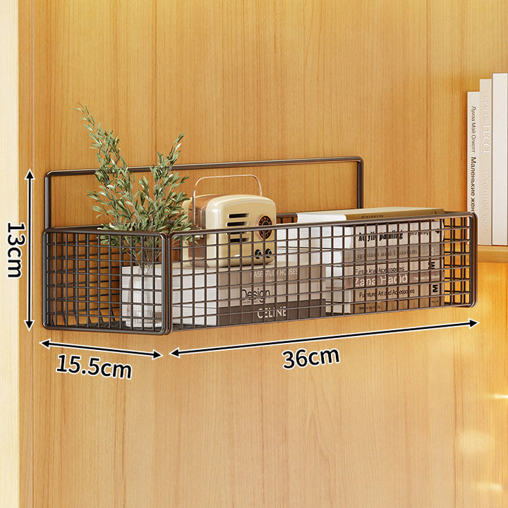 Wall-Mounted Metal Mesh Storage Basket