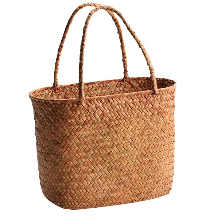 Handwoven Natural Fiber Beach Bag