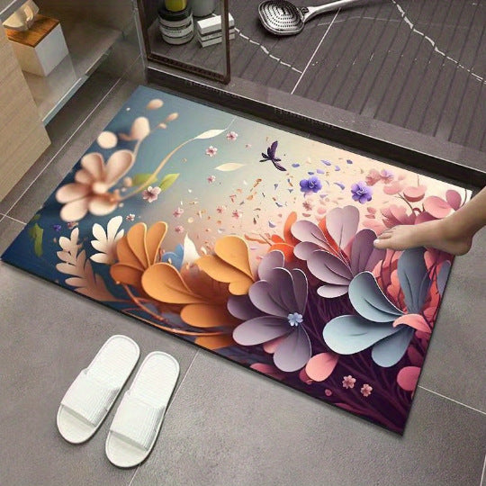 3D Textured Floral Mat