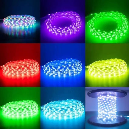 Programmable RGB addressable flexible strip light