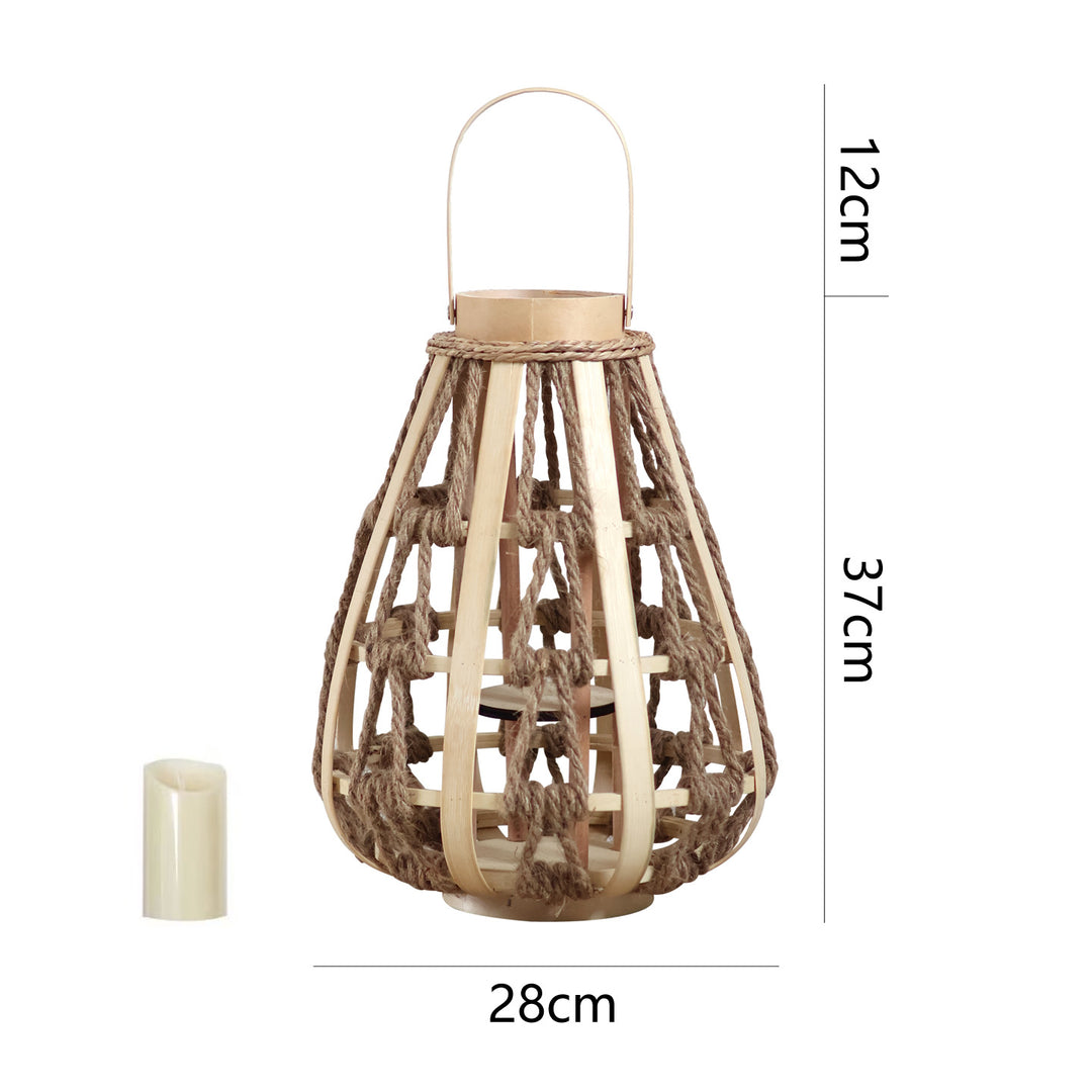 Decorative lantern made of rattan