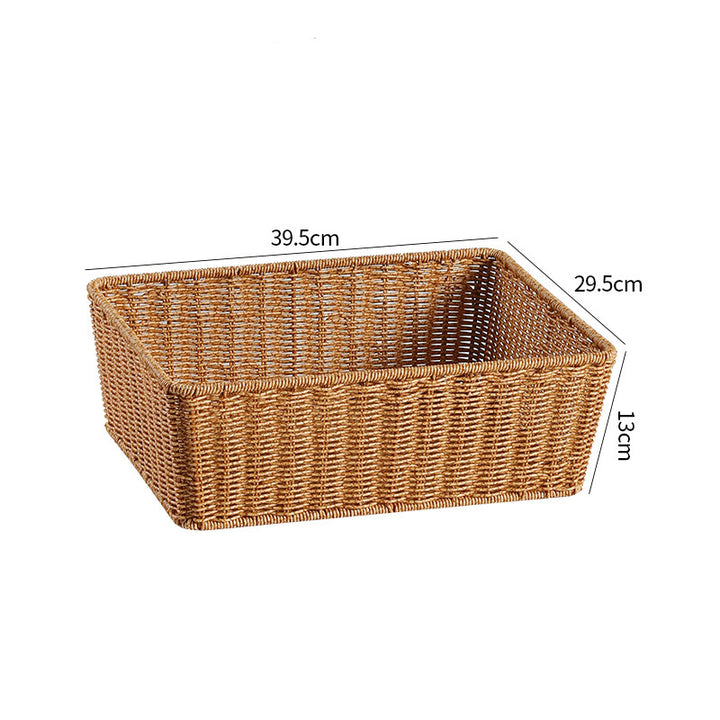 Elegant Handmade Rectangular Woven Storage Basket