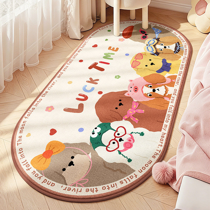 Children's Playful Animal Design Area Rug
