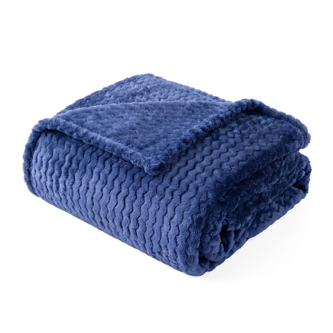 Luxurious Textured Fleece Throw