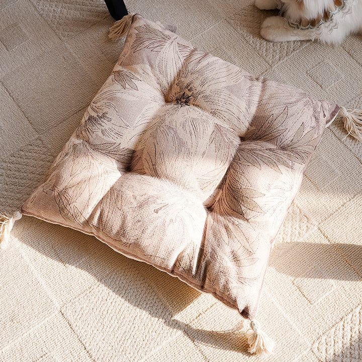 Floral Patterned Decorative Floor Cushion