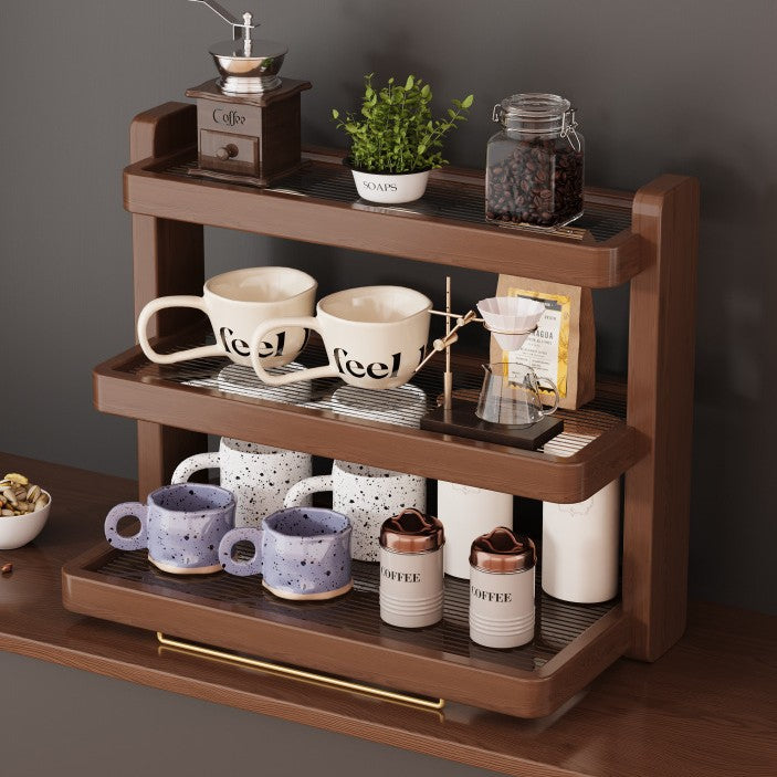 Wooden frame shelf