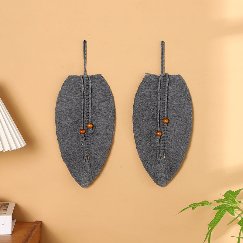 Leaf-Shaped Macrame Wall Art