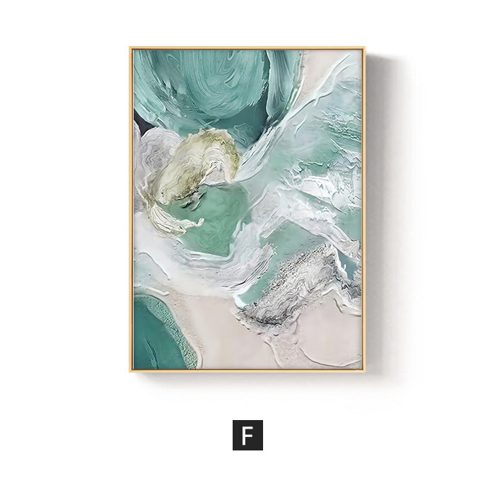 Abstract Ocean-Inspired Framed Wall Art