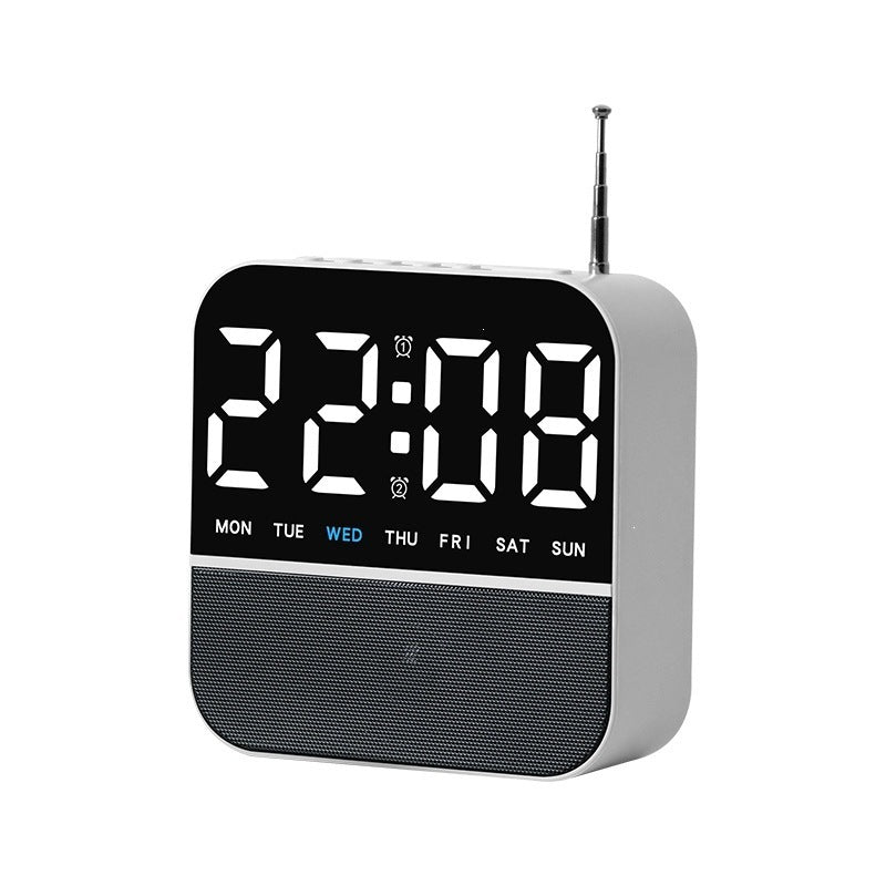 Digital clock radio with temperature display