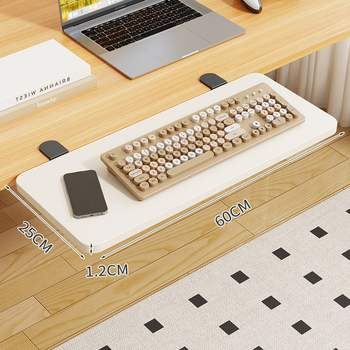 Clamp-On Foldable Bamboo Side Tray Table for Desk and Sofa