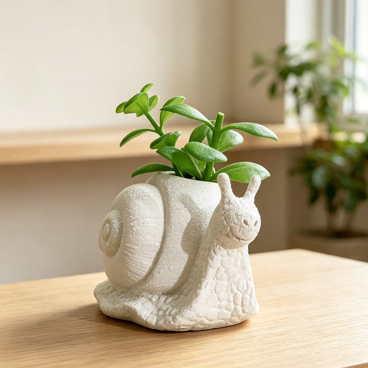 Plant pot with face motif