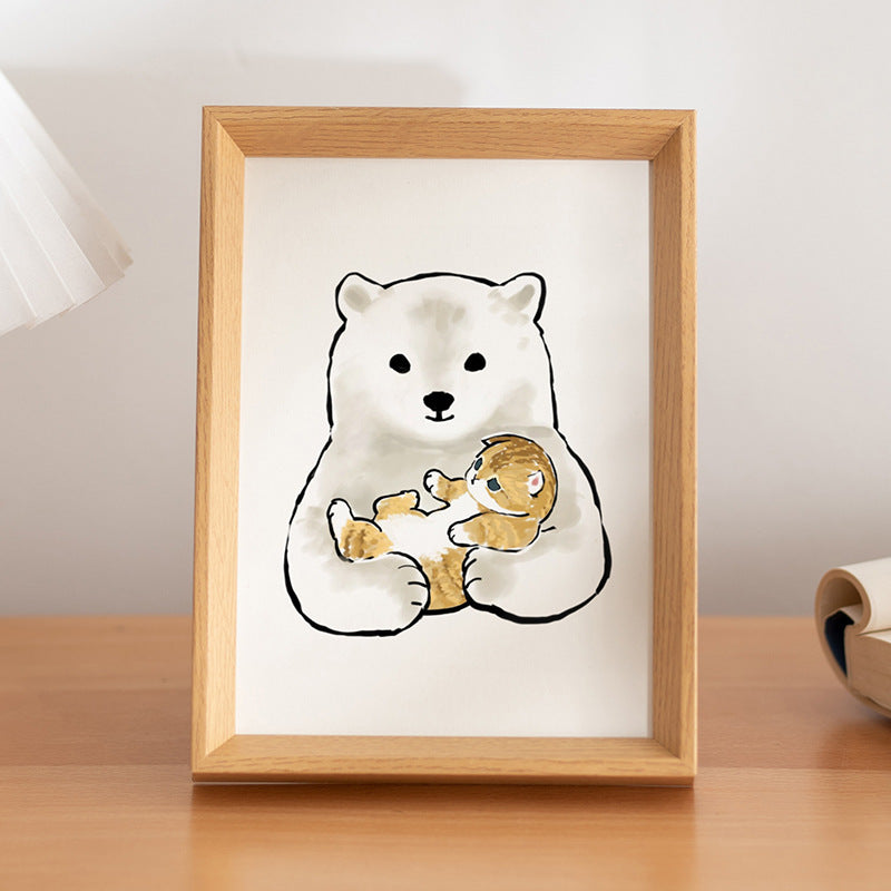 Illustrated Cats Wall Art Frame