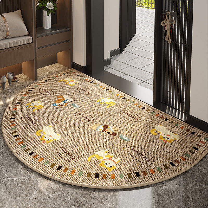 Geometric Patterned Welcome Mat for Home Entryway