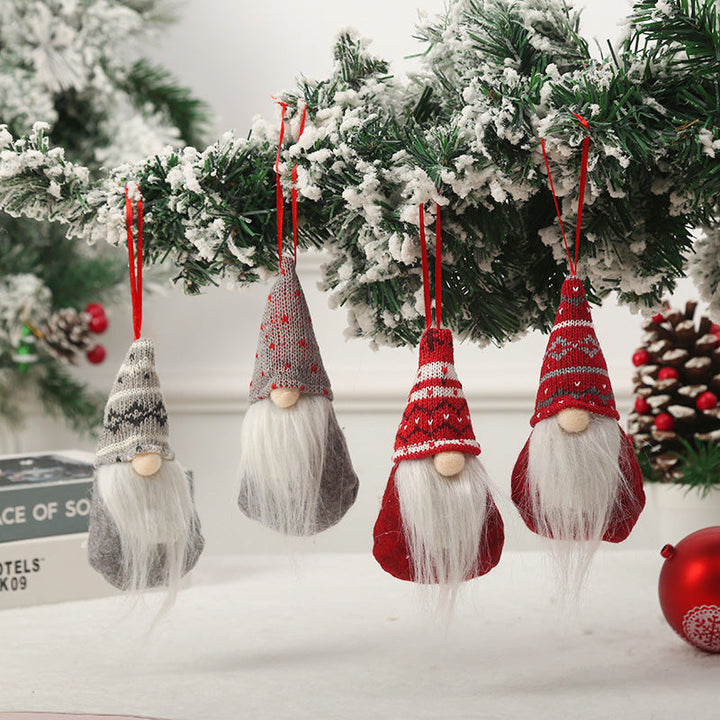 Cute Christmas tree decoration in gnome design