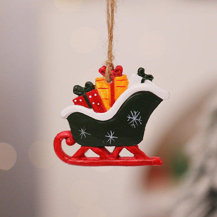 Decorative Christmas stocking with reindeer motif