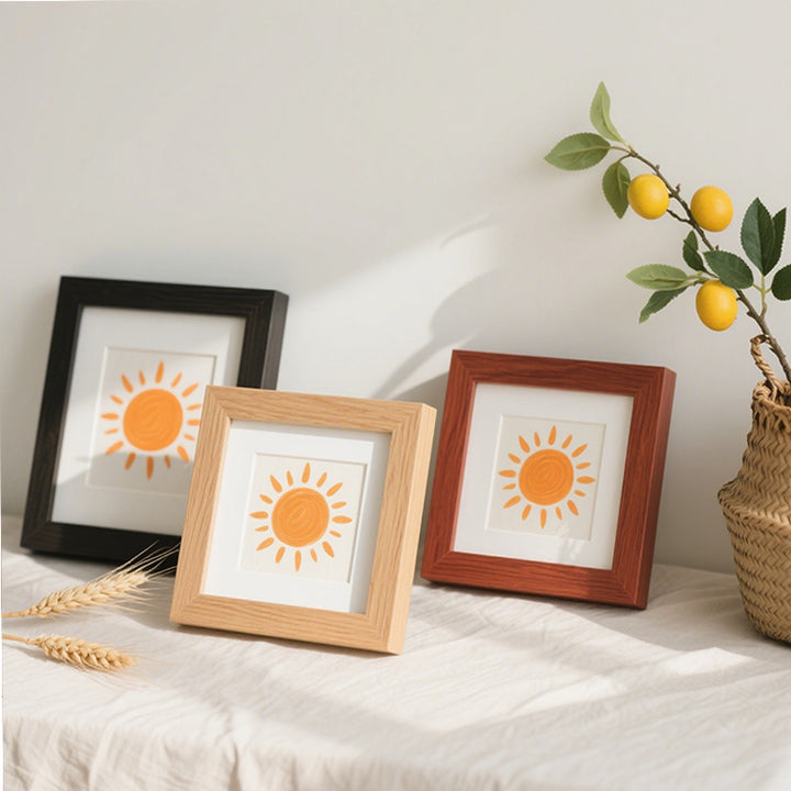 Minimalist Sun-Themed Art Print Frame