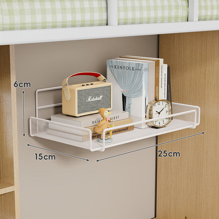 Under-Shelf Hanging Mesh Organizer with Slide-Out Tray and Raised Guardrail