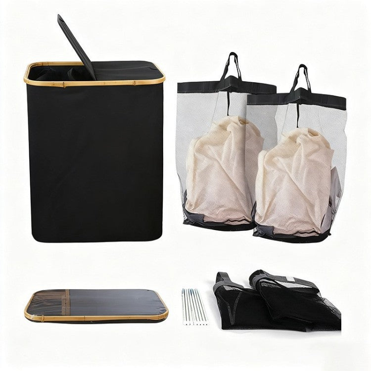 High-quality laundry basket with lid and handle
