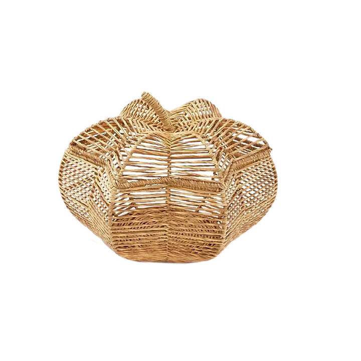 Handcrafted fruit basket in pumpkin design