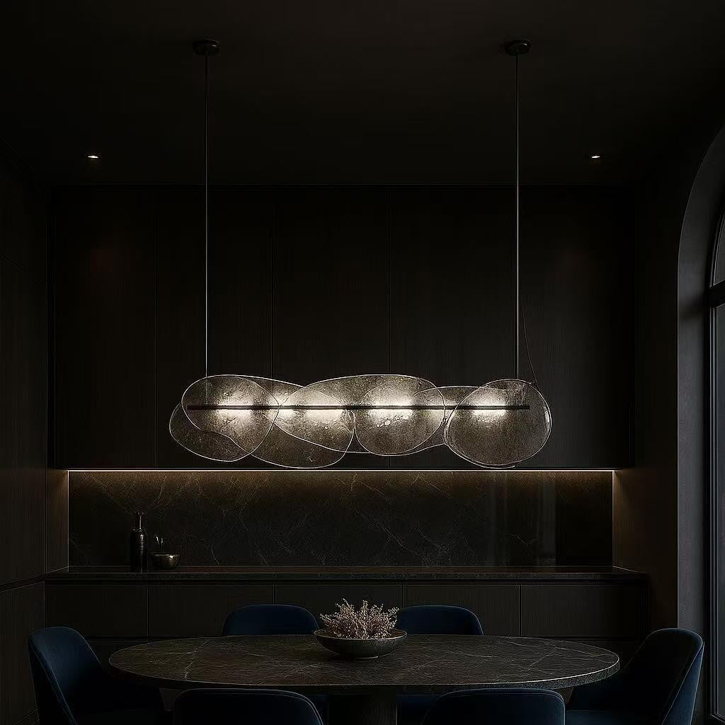 Modern sculptural pendant light