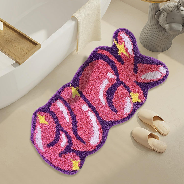 Cute Bunny-Shaped Bath Mat