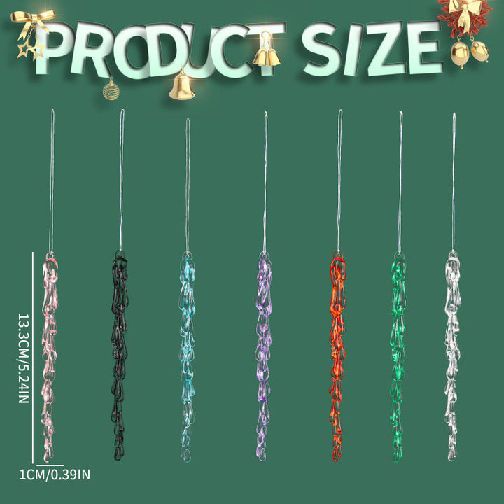 Decorative Christmas lights string with icicle design