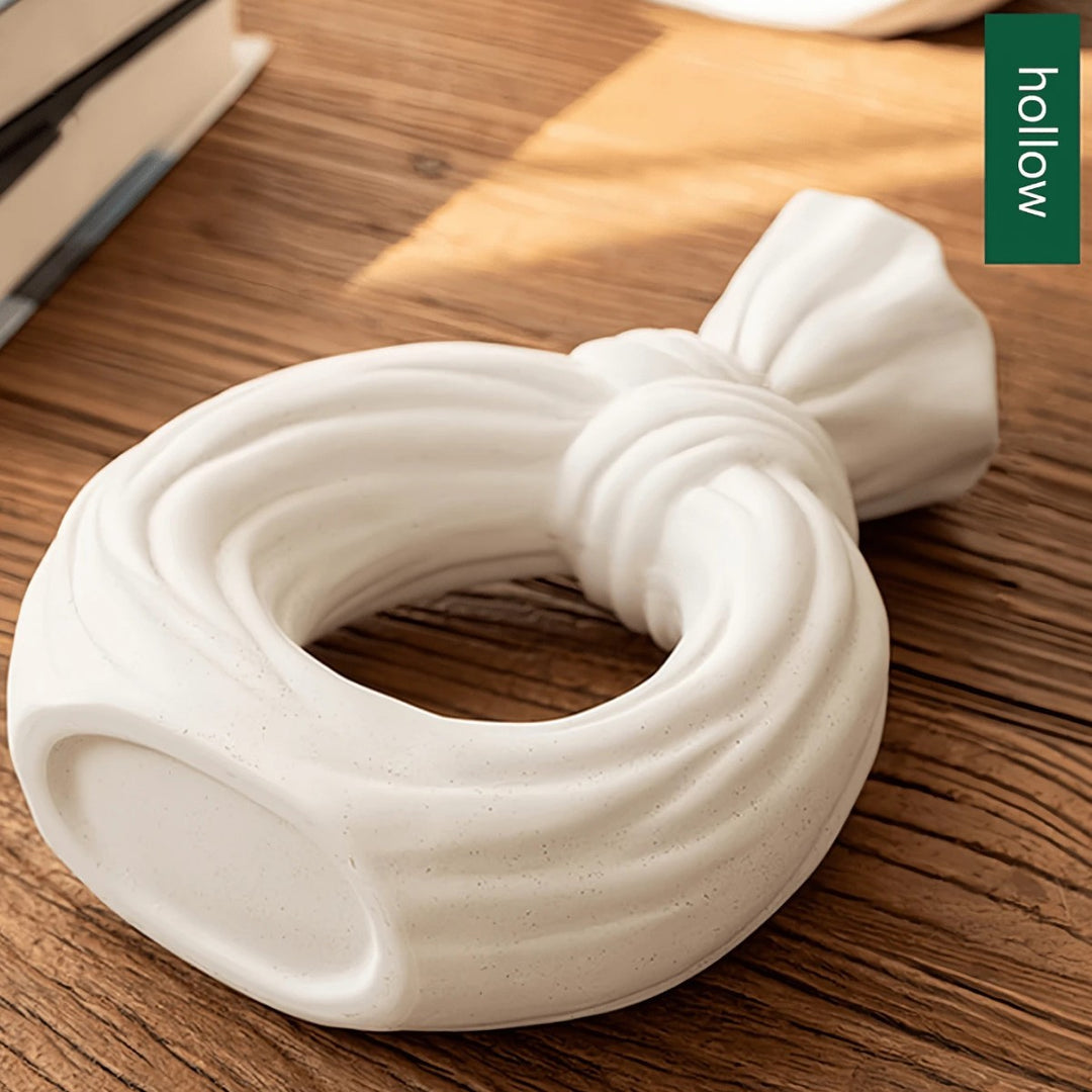Artistic Knot-Shaped Ring Vase