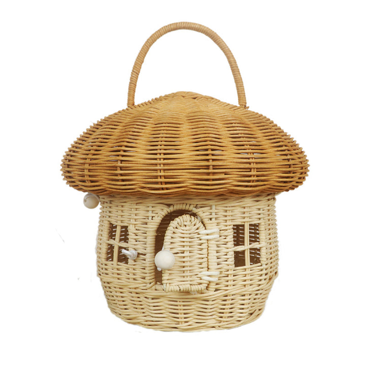 House-shaped storage basket