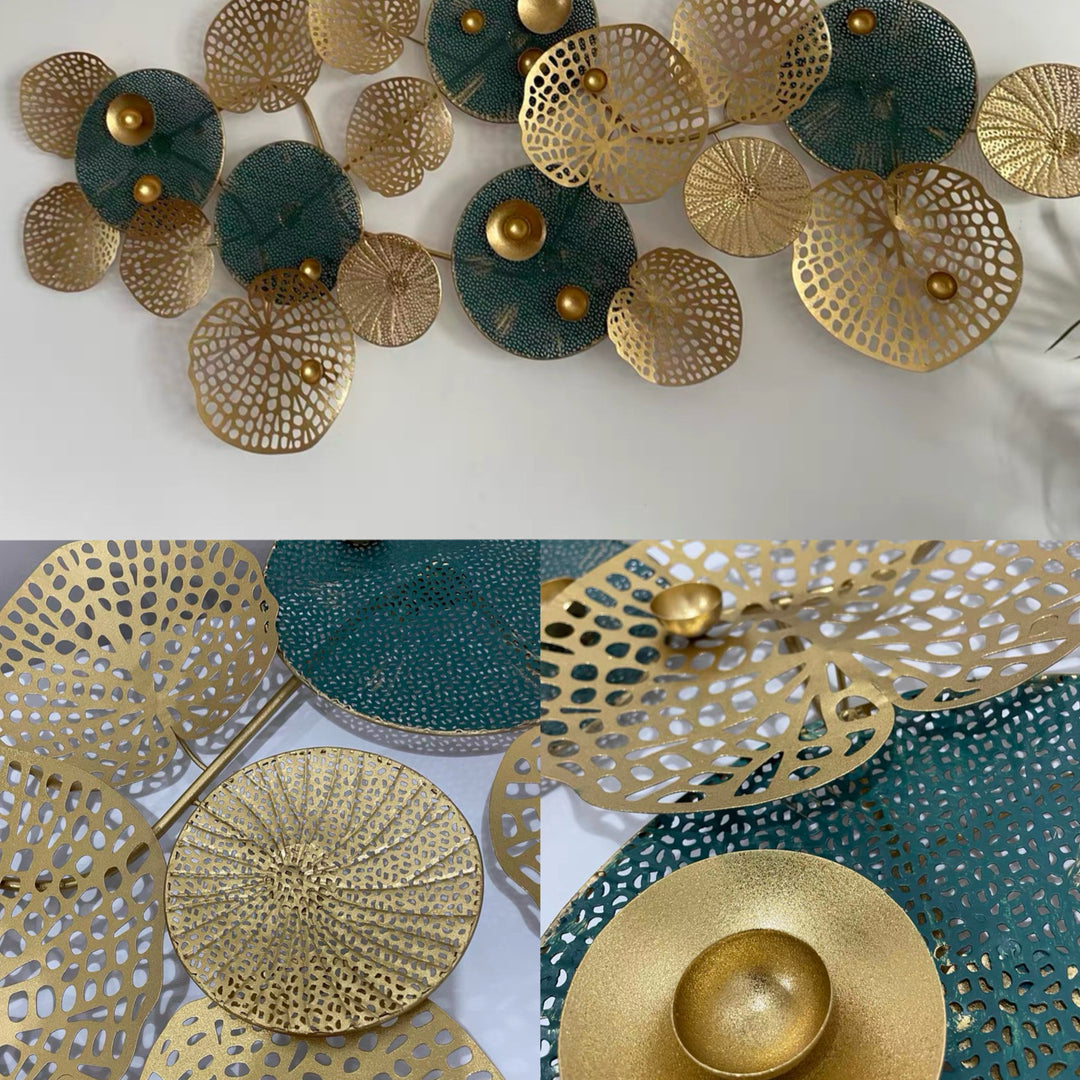 Abstract Floral Metal Wall Sculpture