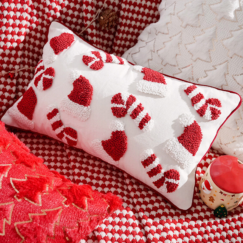 Festive Holiday-Themed Decorative Throw Pillow