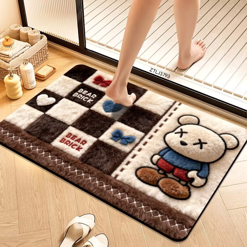 Plush Cartoon Themed Bath Mat