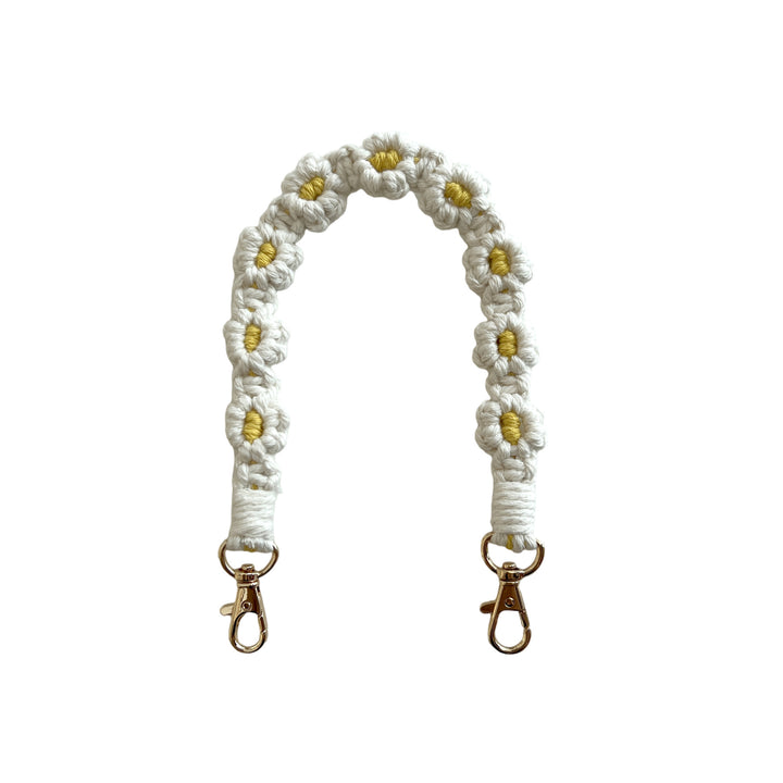 Floral Macrame Keychain Strap