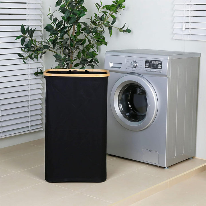High-quality laundry basket with removable and washable inner bag