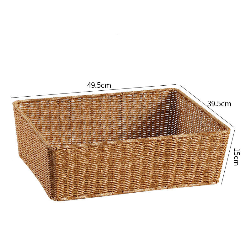 Elegant Handmade Rectangular Woven Storage Basket