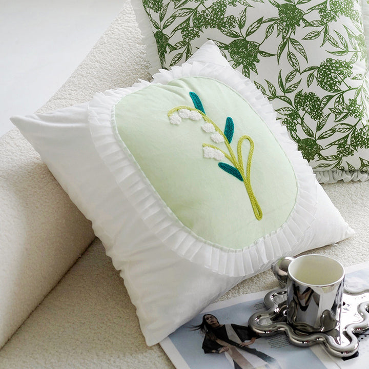 Embroidered Decorative Accent Pillow