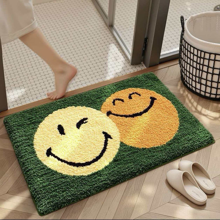 Fun Smiley Face Welcome Mat