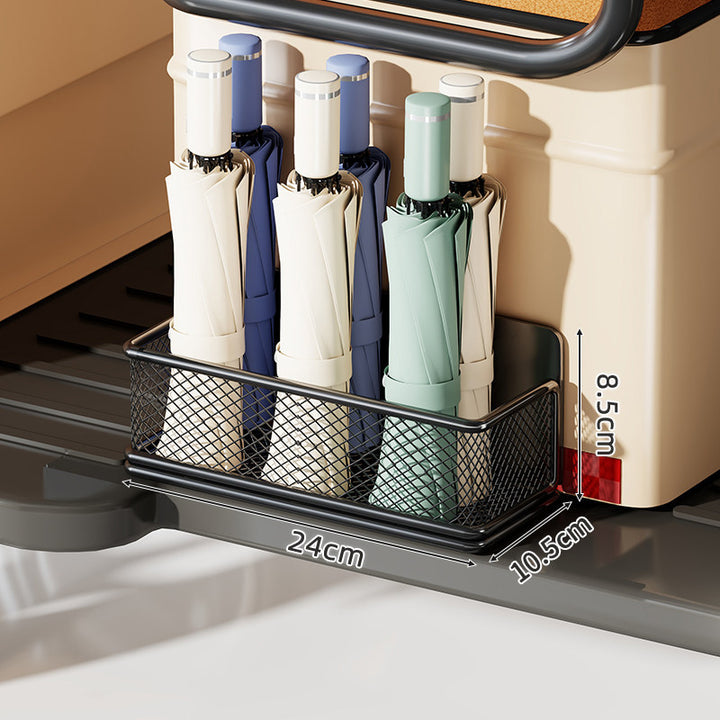 Under-Shelf Slim Mesh Umbrella & Accessory Holder