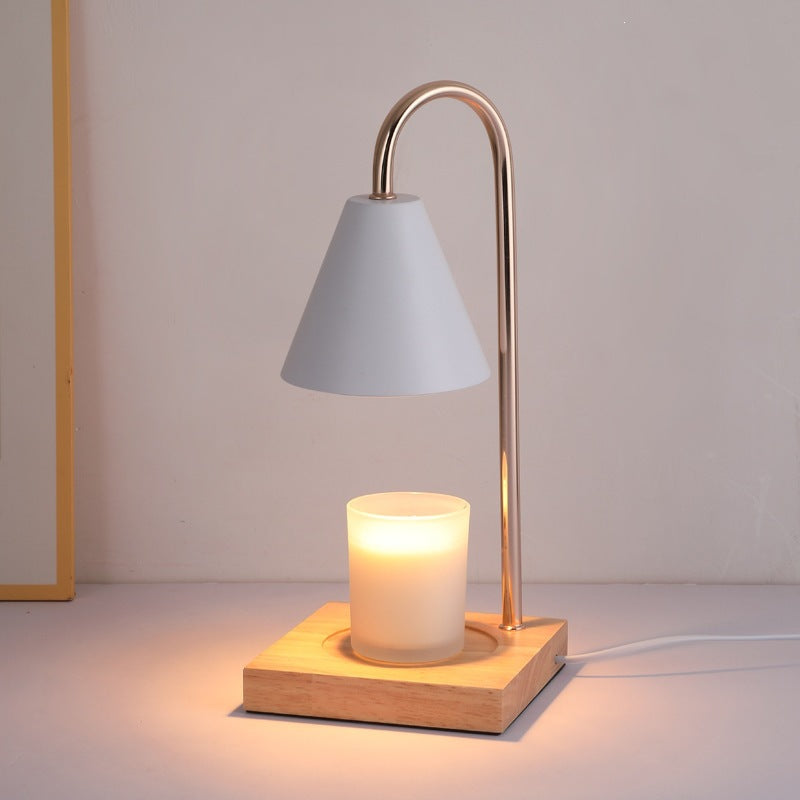 Modern table lamp with candle holder