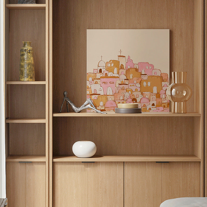 Framed Abstract Cityscape Artwork