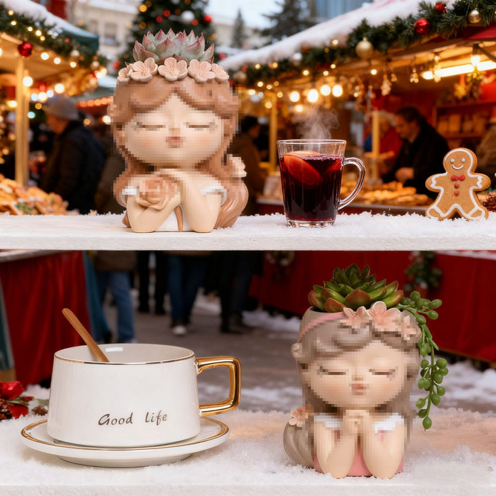 Charming Ceramic Girl Figurine