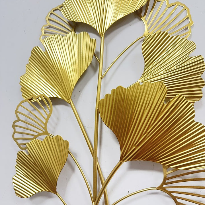 Decorative Metal Ginkgo Wall Sculpture