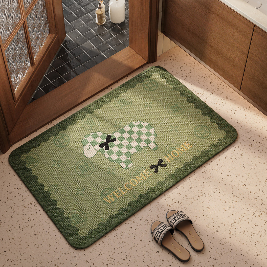 Playful Animal-Themed Bathroom Mat