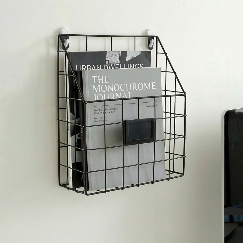 Wall shelf with storage basket