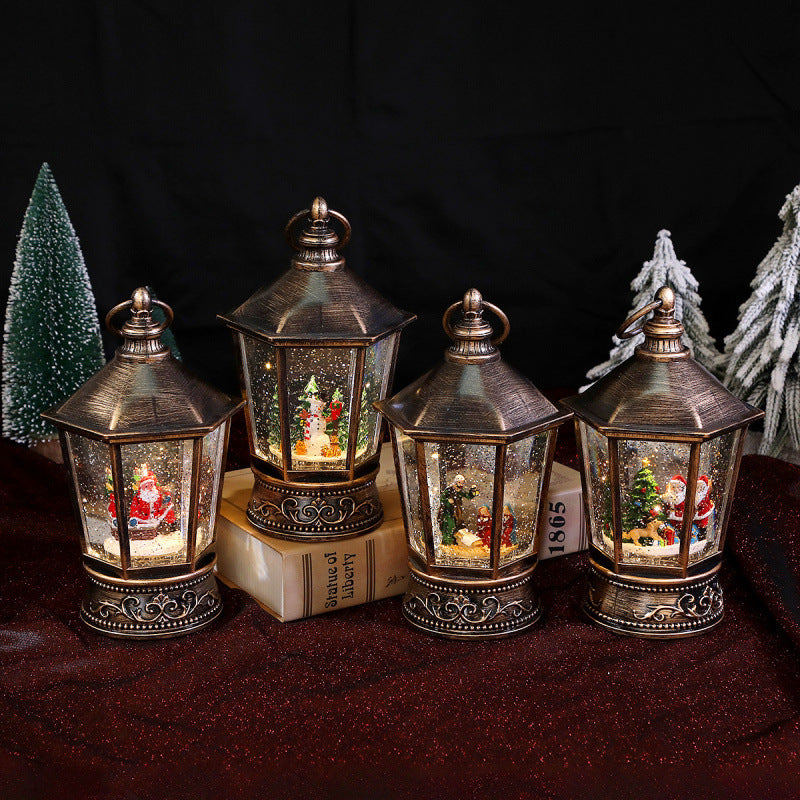 Decorative lantern with Christmas motifs
