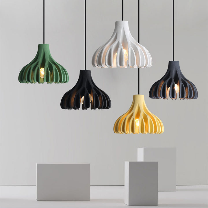 Modern sculptural pendant light