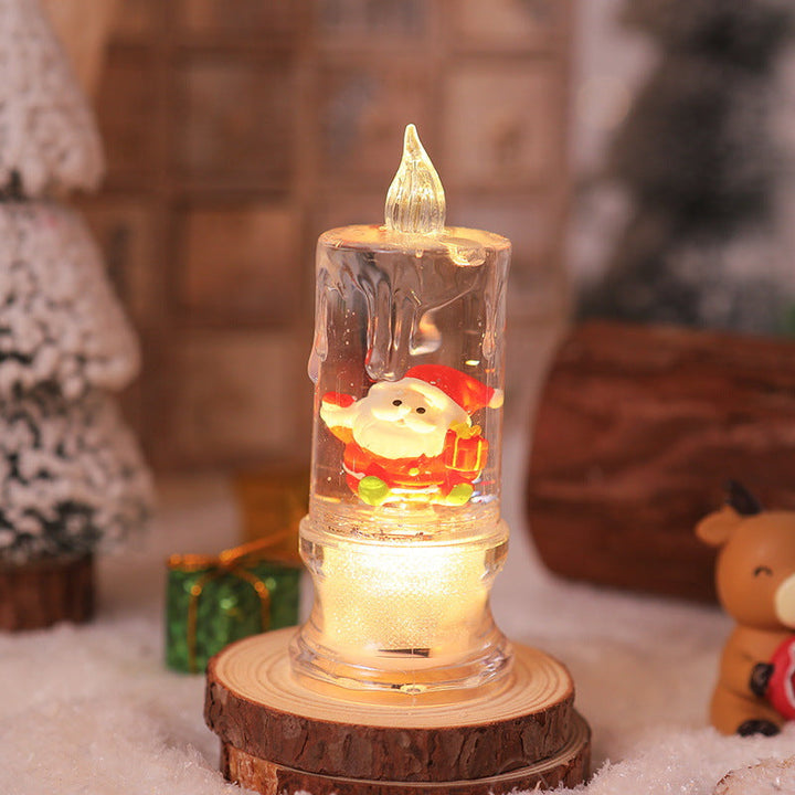 LED Christmas lantern with Santa figure