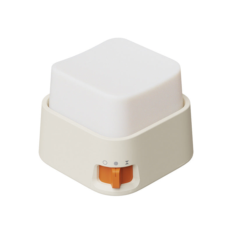 Portable rechargeable cube LED night light with adjustable brightness