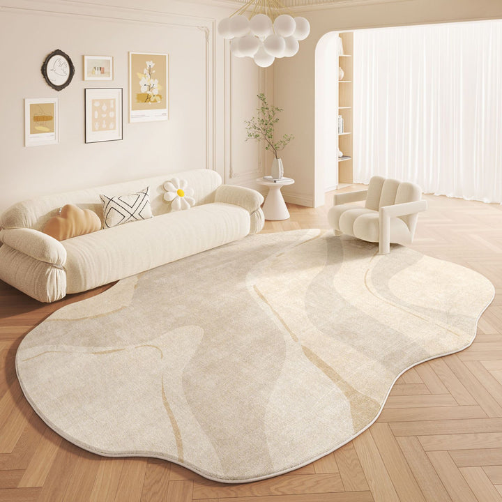 Modern Organic Shaped Area Rug for Home Decor