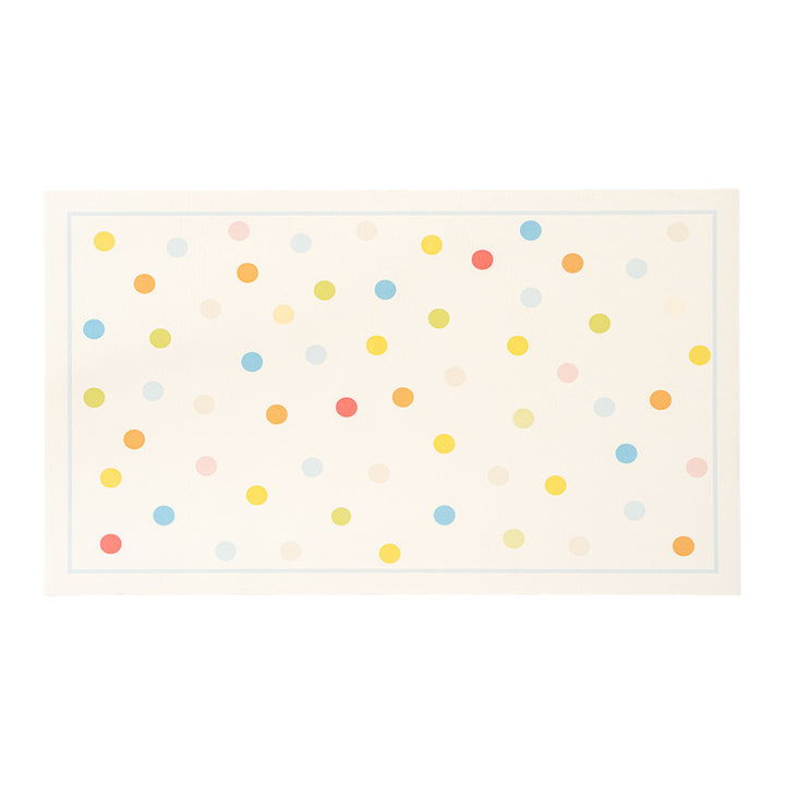 Oval Baby play mat with padded foam core and non-slip underside