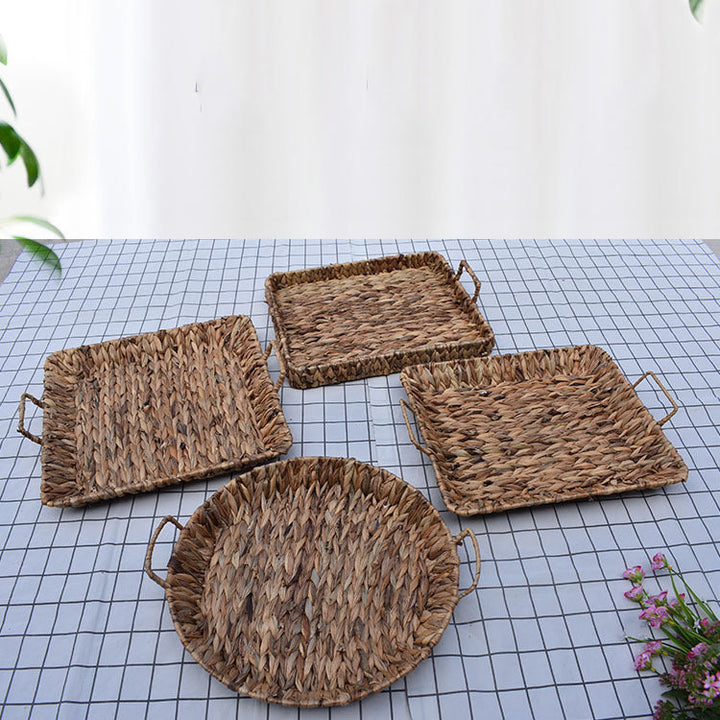 Woven Serving Tray Set